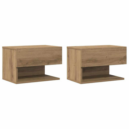 Väggmonterade sängbord 2 st ek
