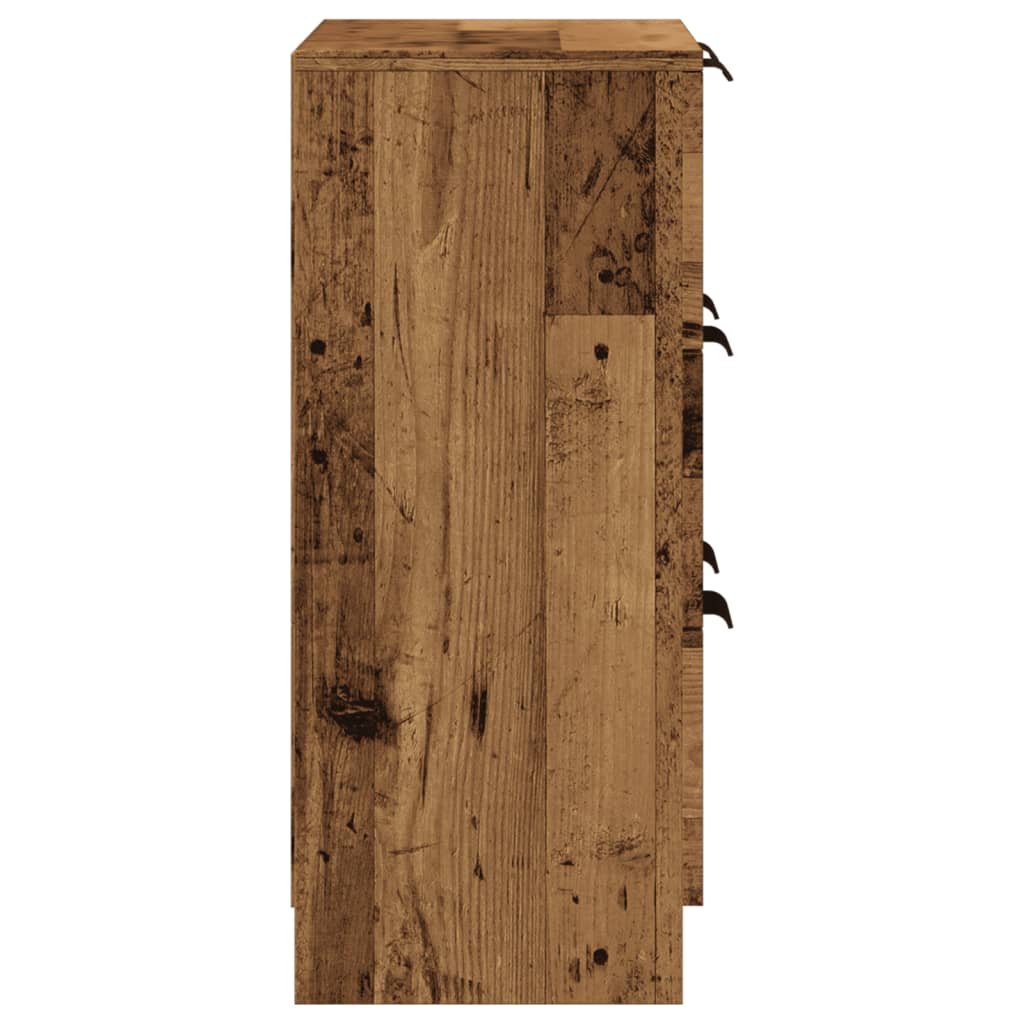 Skänk åldrat trä 60x30x70 cm konstruerat trä