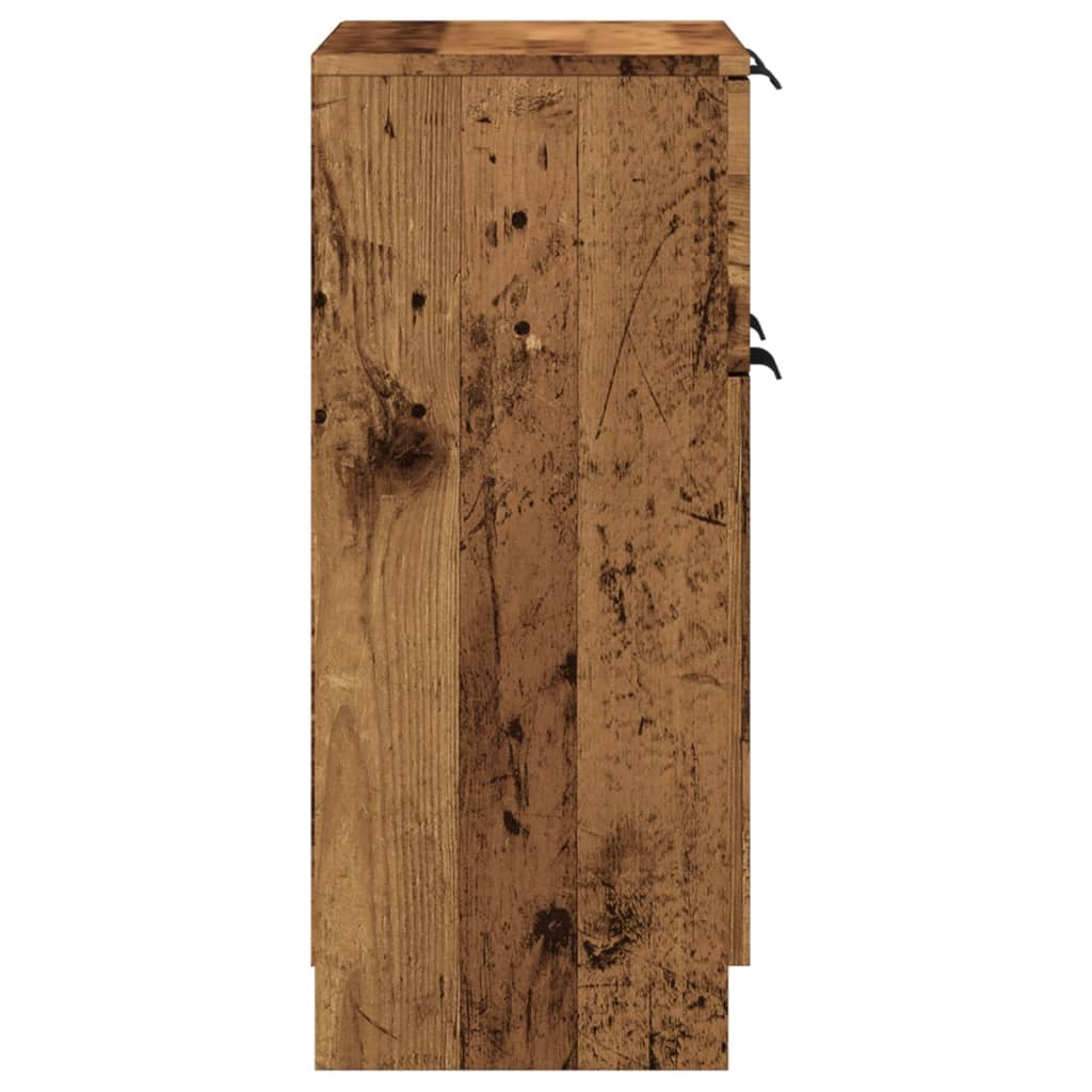 Skänk åldrat trä 60x30x70 cm konstruerat trä