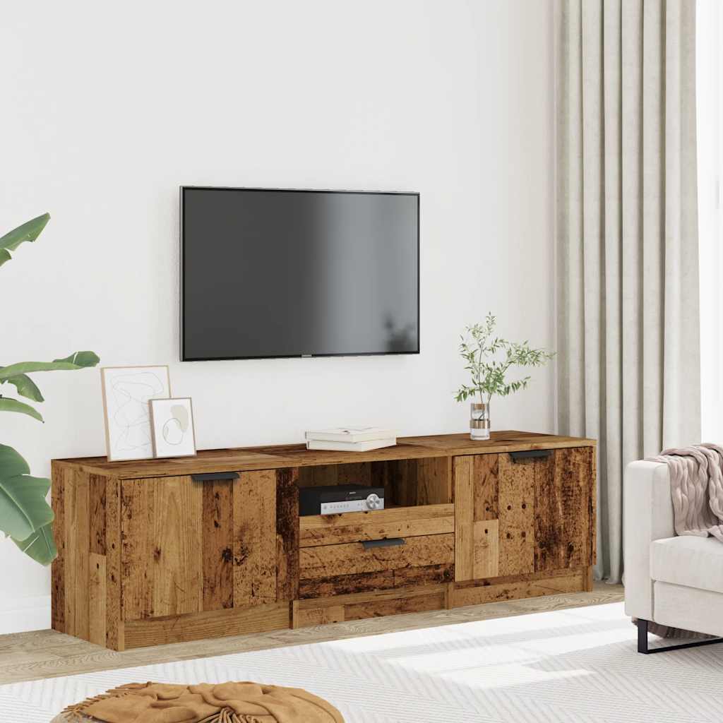 TV-Möbel Åldrat Trä TV-Bänk 140x35x40 cm