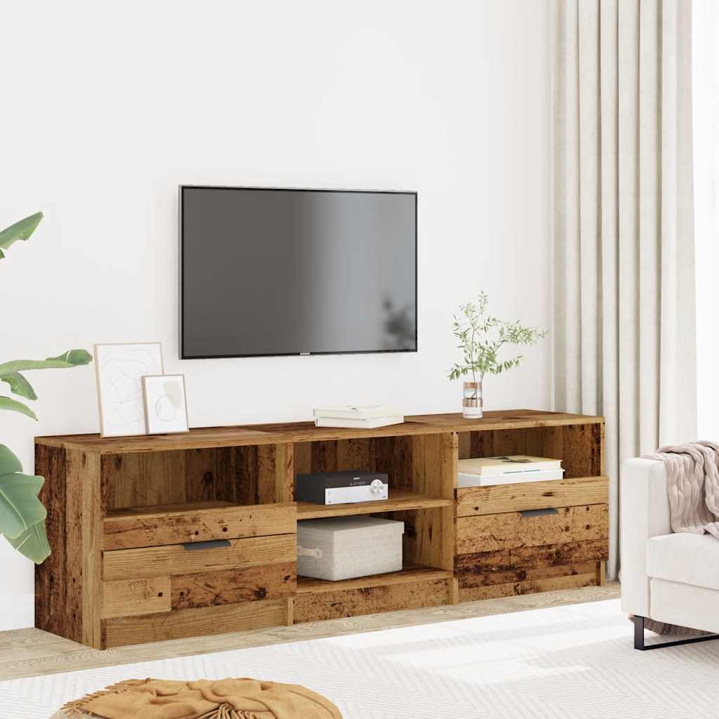 TV-Möbel Åldrat Trä TV-Bänk 150x33,5x45 cm