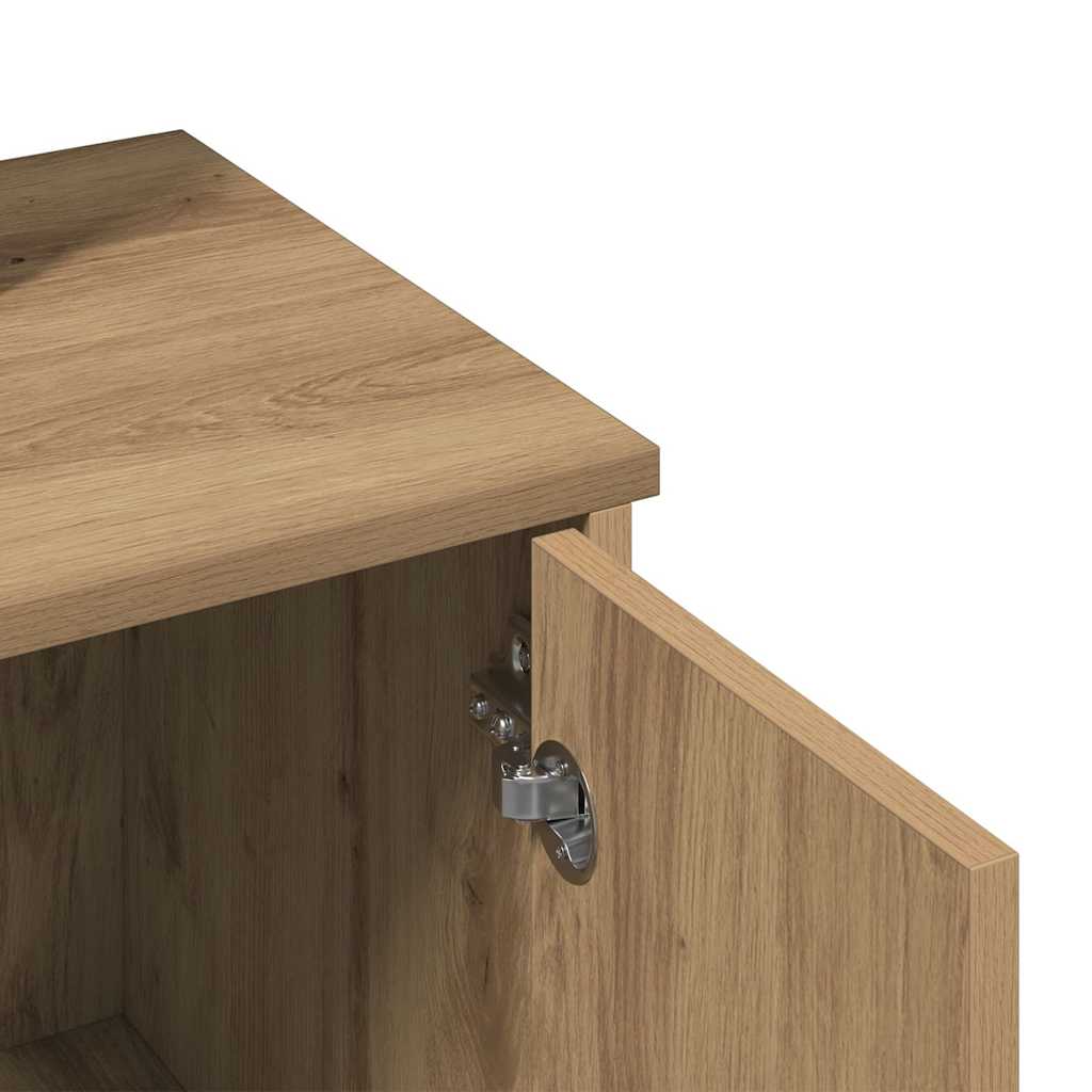 Sminkbord med spegel hantverksmässig ek 86,5x35x136 cm