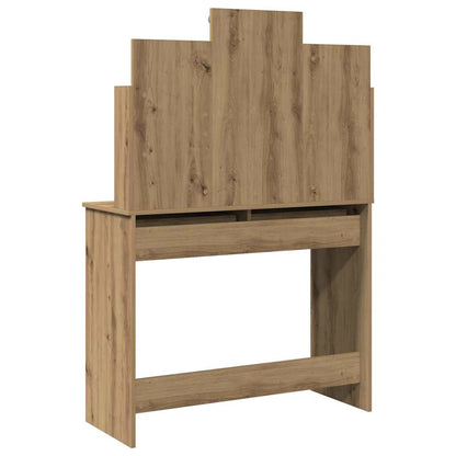 Sminkbord med LED artisan ek 96x40x142 cm