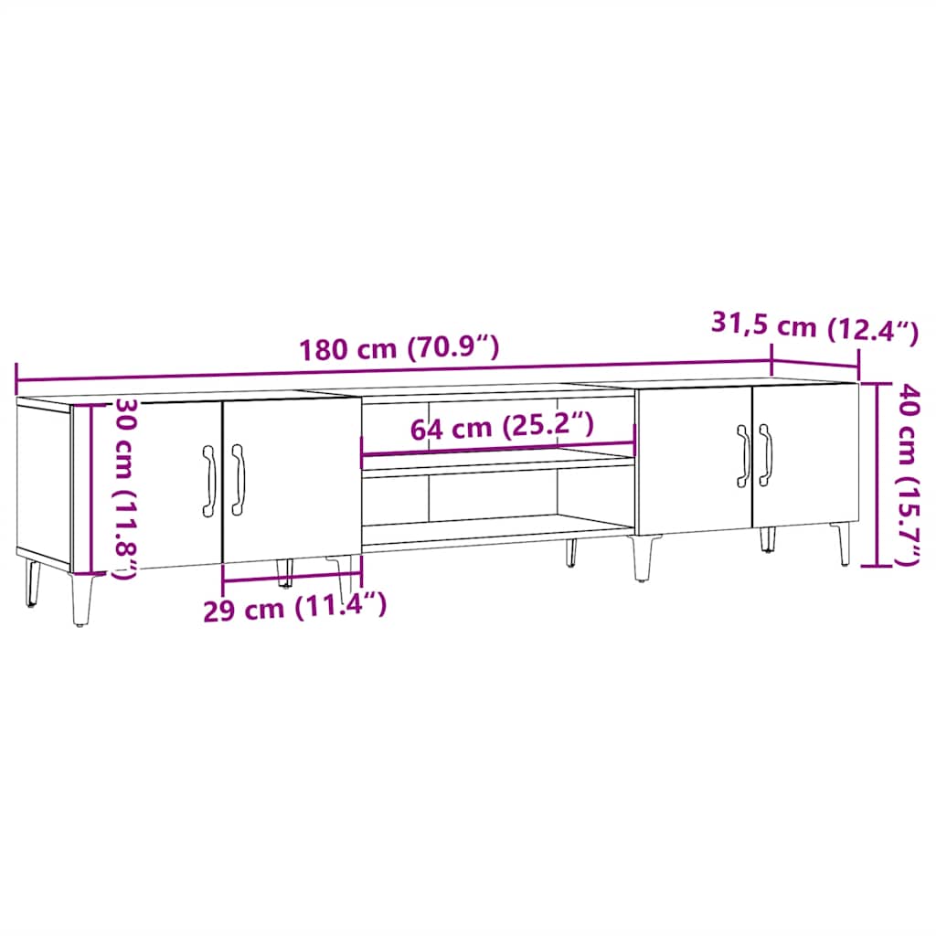 TV-Möbel Artisan Ek TV-Bänk 180x31,5x40 cm