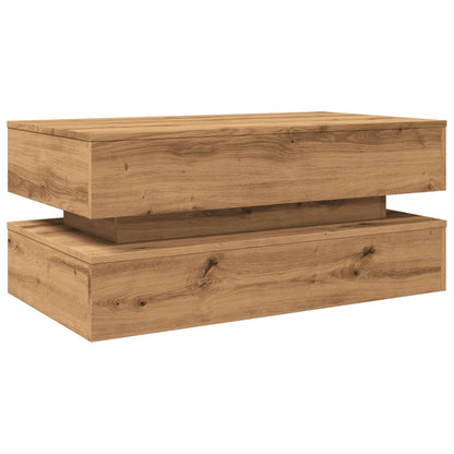 Soffbord Artisan Ek LED Ek 90x50x40 cm