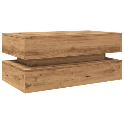 Soffbord Artisan Ek LED Ek 90x50x40 cm