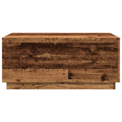 Soffbord Åldrat Trä LED 90x50x40 cm