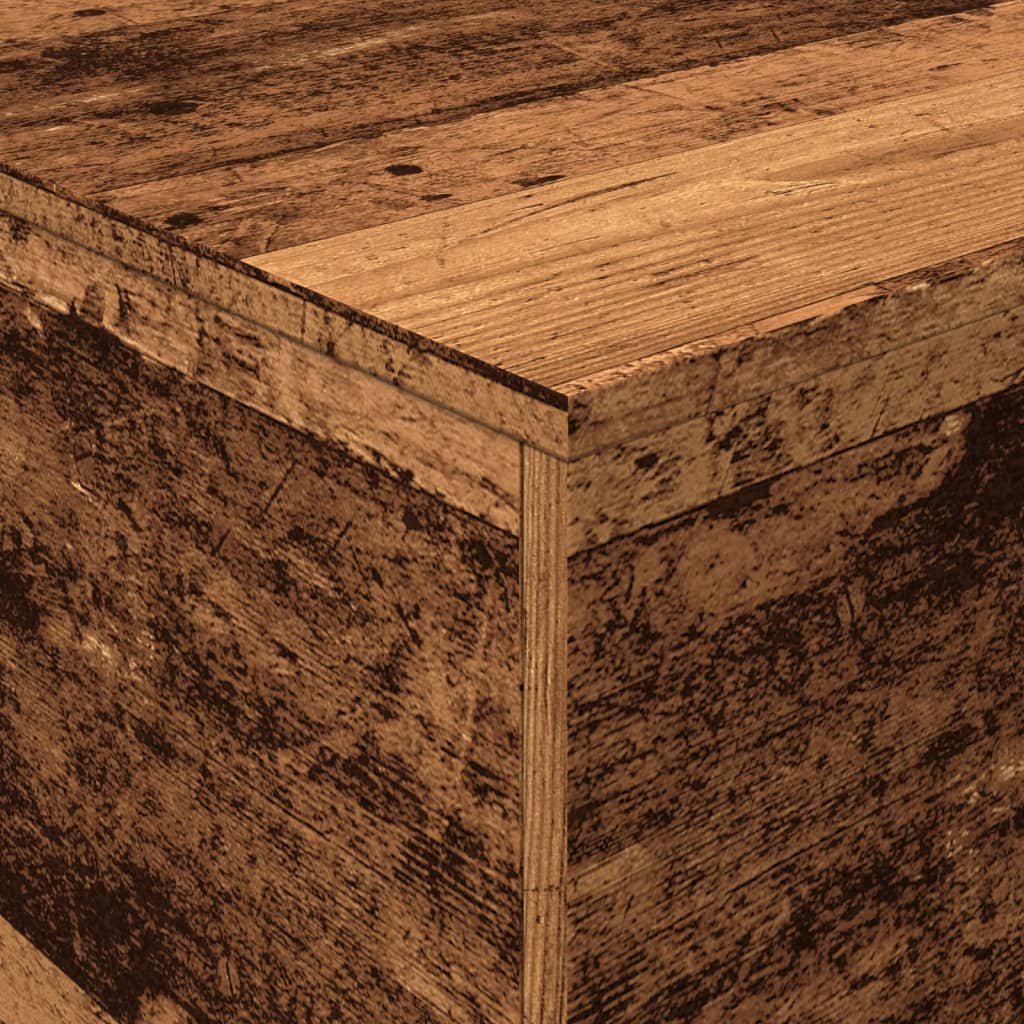 Soffbord Åldrat Trä LED 90x50x40 cm