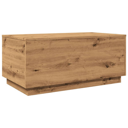 Soffbord Brun Ek LED 90x50x40 cm