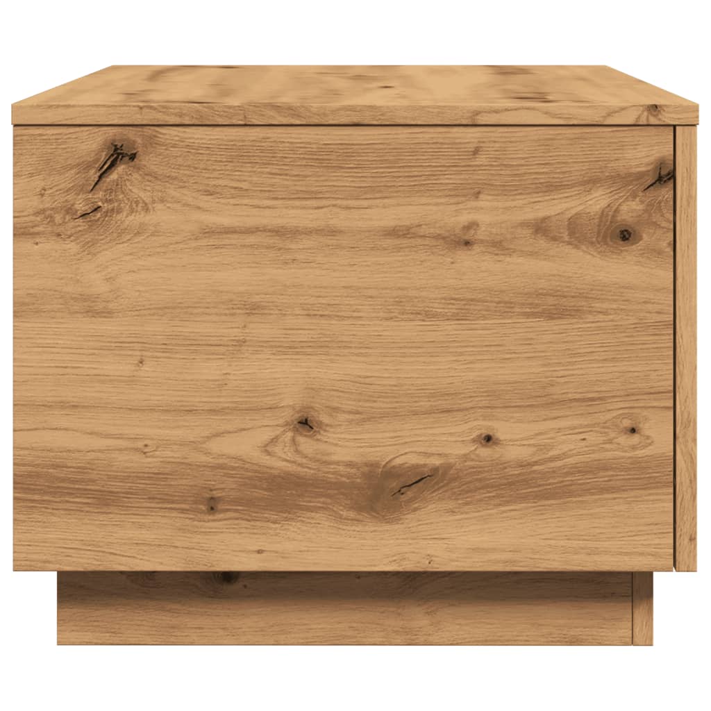 Soffbord Brun Ek LED 90x50x40 cm