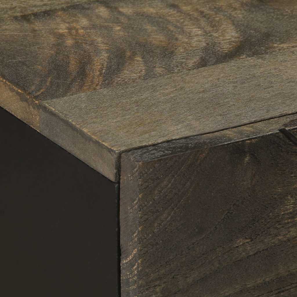 Sängbord Nattduksbord Svart 50x33x60 cm massivt mangoträ