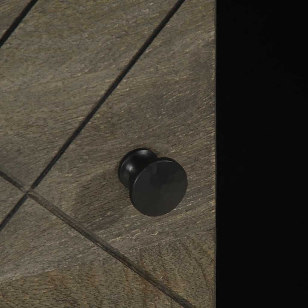 Soffbord Svart 100x54x40 cm massivt mangoträ