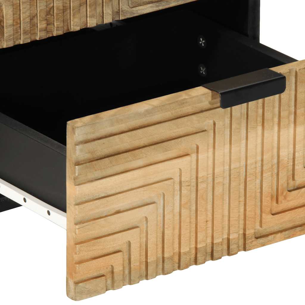 Sängbord Nattduksbord Trä Brun Sängskåp 40x33x46 cm mango i massivt trä