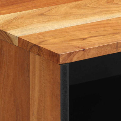 Sängbord Nattduksbord Trä med låda Brun 50 x 33 x 62 cm massivt akacia