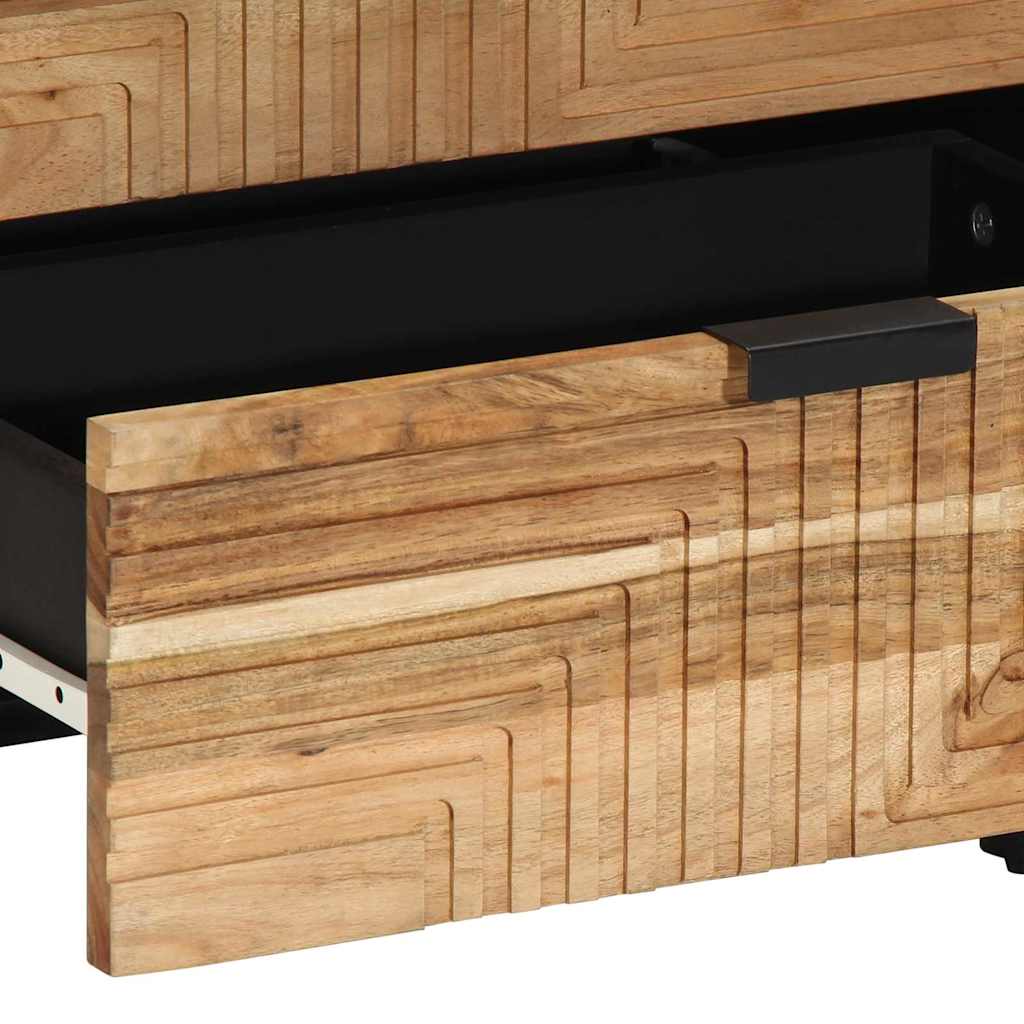 Sängbord Nattduksbord Trä med låda Brun 50 x 33 x 62 cm massivt akacia