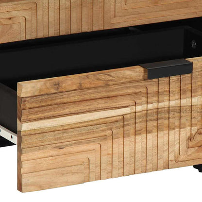 Sängbord Nattduksbord Trä med låda Brun 50 x 33 x 62 cm massivt akacia