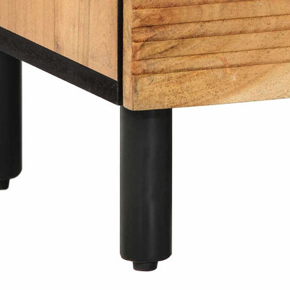 Sängbord Nattduksbord Trä med låda Brun 50 x 33 x 60 cm massivt akacia