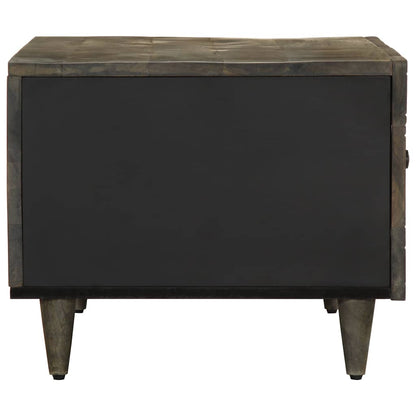 Soffbord Grå ljusgrått 80x50x40 cm massivt Trä mango