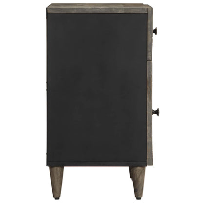 Sängbord Nattduksbord Trä Grå 50x33x60 cm massivt trä mango