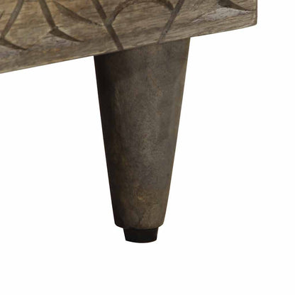 Sängbord Nattduksbord Trä Grå ljusgrått 50x33x60 cm massivt Trä mango