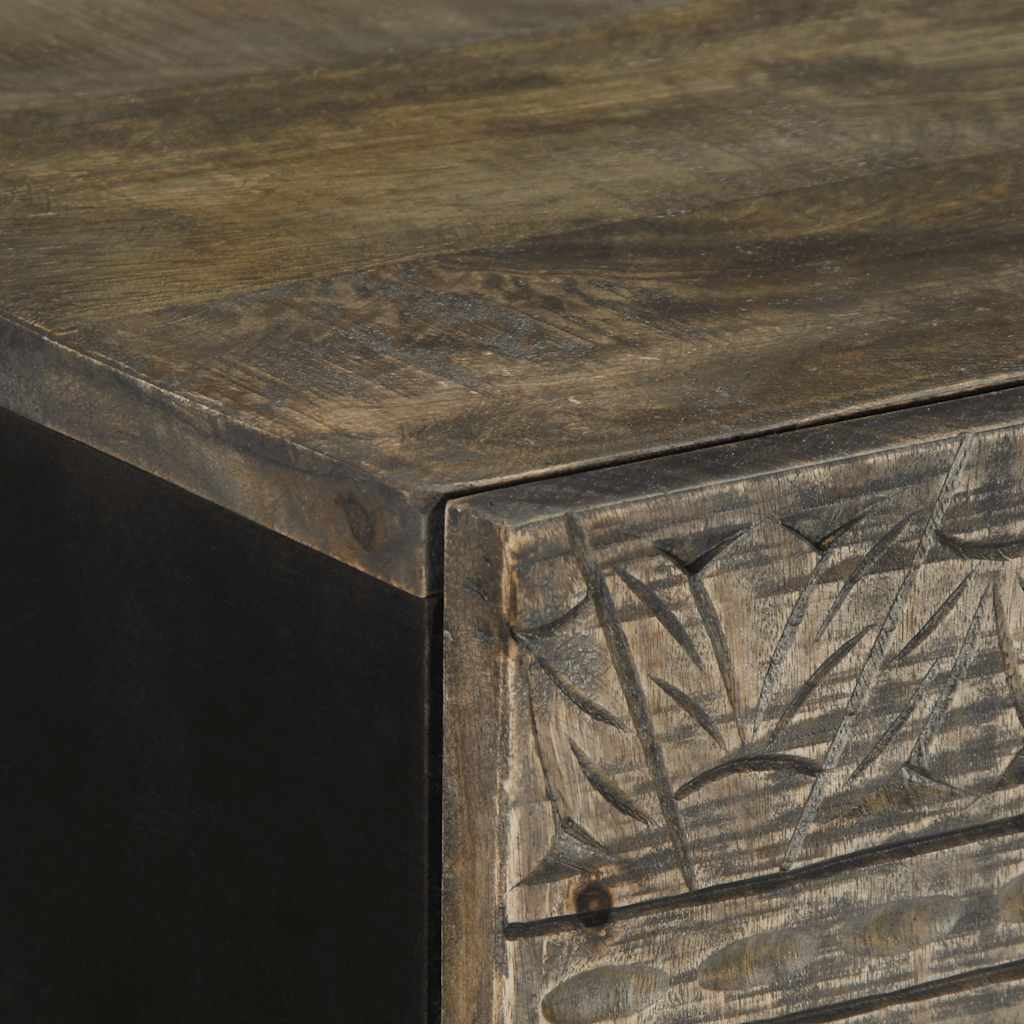 Skåp Trä 60x33x100 cm massivt mangoträ