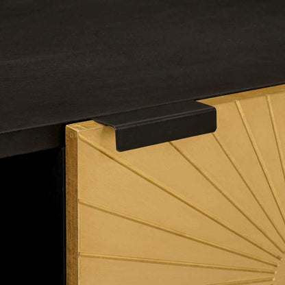 Soffbord Svart och Guld 80 x 50 x 40 cm