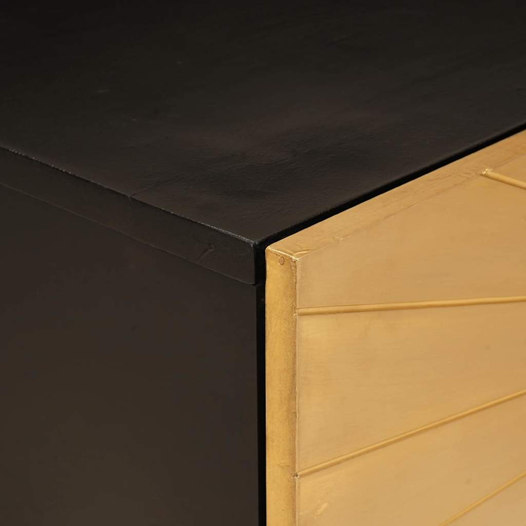 Soffbord Svart och Guld 80 x 50 x 40 cm