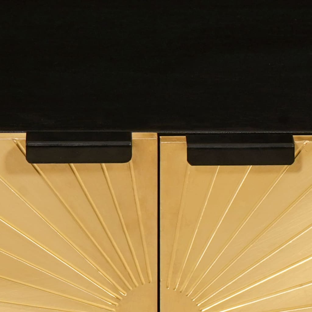 Soffbord Svart och Guld 80 x 50 x 40 cm