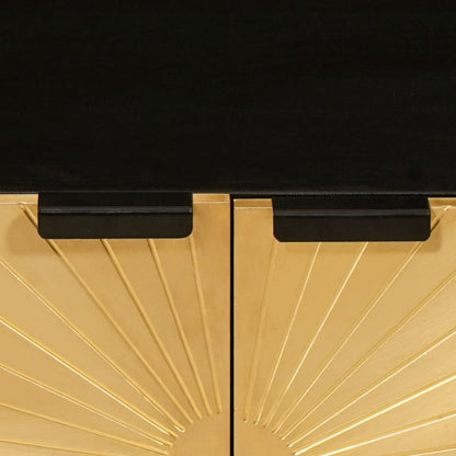 Soffbord Svart och Guld 80 x 50 x 40 cm