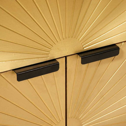 Sängbord Nattduksbord Svart och Guld 50 x 33 x 60 cm massivt mangoträ