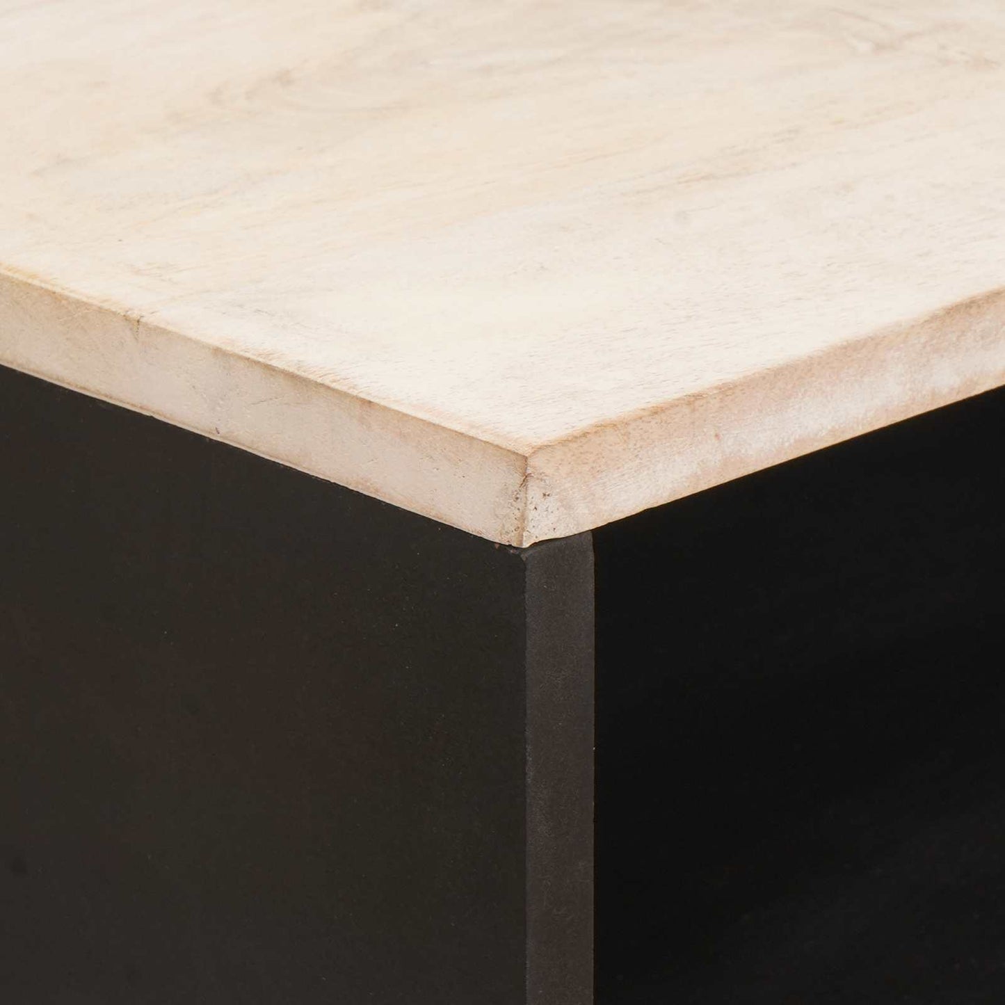 Sängbord Nattduksbord Vit med låda 50 x 33 x 60 cm Massivt mangoträ