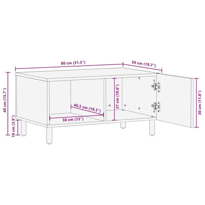 Soffbord Brun 80 x 50 x 40 cm Massivt mangoträ