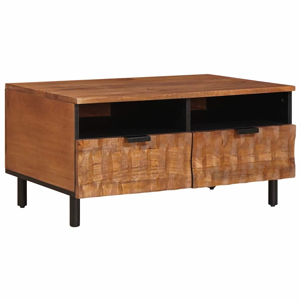 Soffbord Brun med låda 80 x 54 x 40 cm Massivt mangoträ
