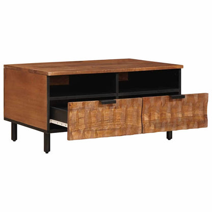 Soffbord Brun med låda 80 x 54 x 40 cm Massivt mangoträ