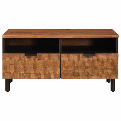 Soffbord Brun med låda 80 x 54 x 40 cm Massivt mangoträ
