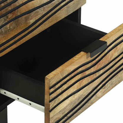 Sängbord Nattduksbord Trä med låda Brun 40 x 33 x 46 cm massivt mangoträ