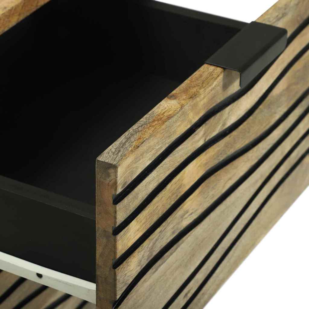 Sidobord Trä 40 x 33.5 x 75 cm, gjort av massivt mangoträ.