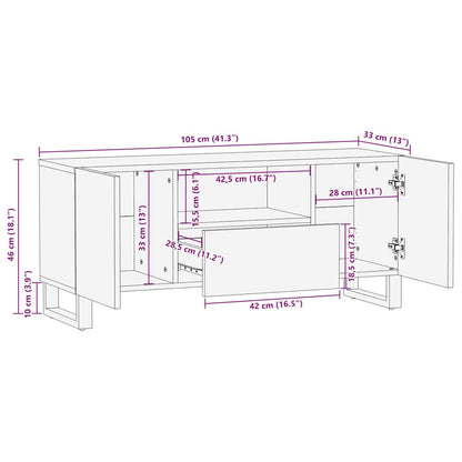 Skåp Vit och Svart 105 x 33.5 x 46 cm
