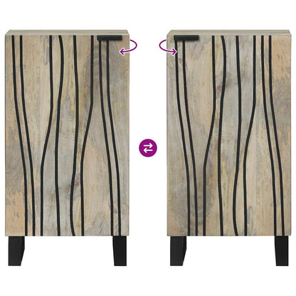 Skåp Vit 40 x 33 x 75 cm massivt mangoträ