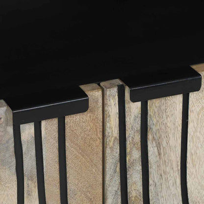 Skåp Vit och Svart 60 x 33.5 x 75 cm