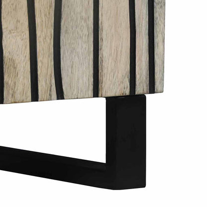 Skåp Vit och Svart 60 x 33.5 x 75 cm