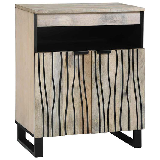 Skåp Vit och Svart 60 x 33.5 x 75 cm