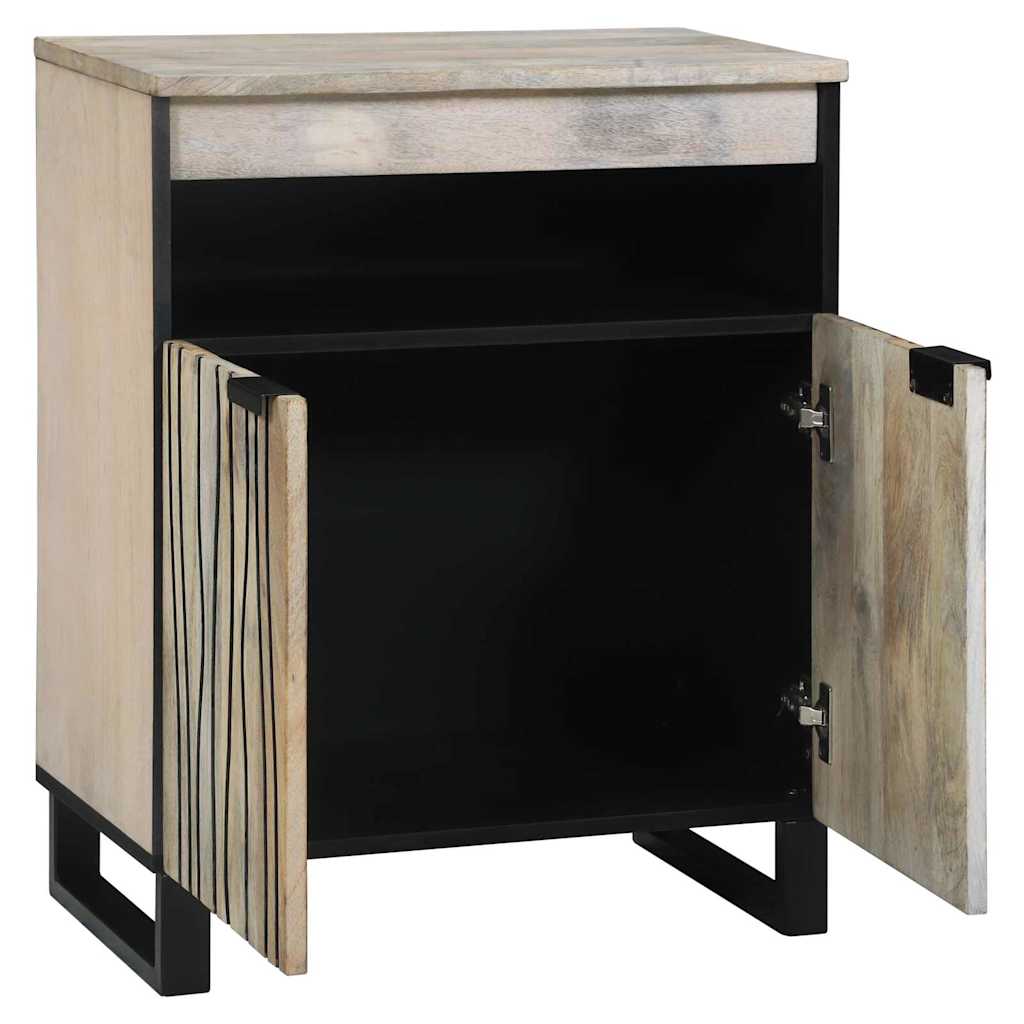 Skåp Vit och Svart 60 x 33.5 x 75 cm