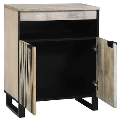 Skåp Vit och Svart 60 x 33.5 x 75 cm