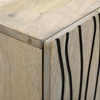 Skåp Vit och Svart 60 x 33.5 x 75 cm