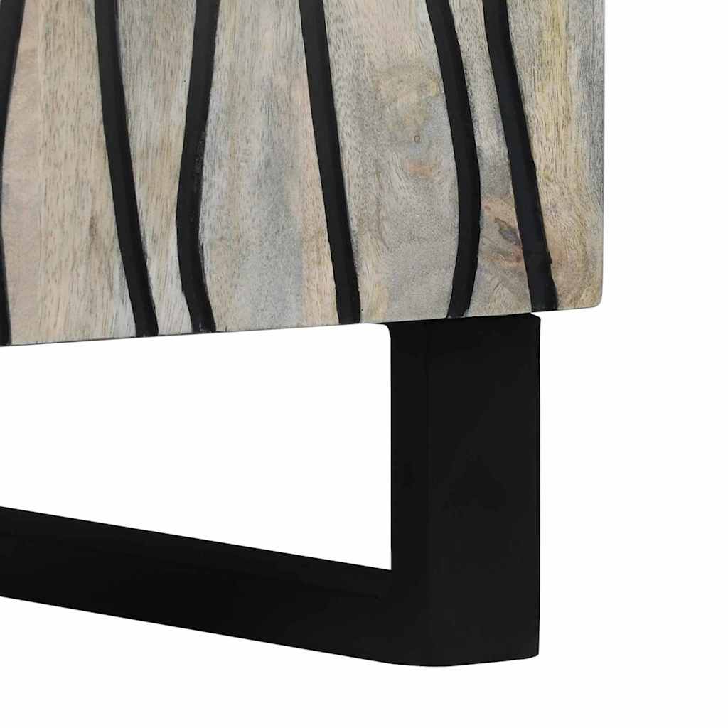 Skåp Vit och Svart 60 x 33.5 x 75 cm