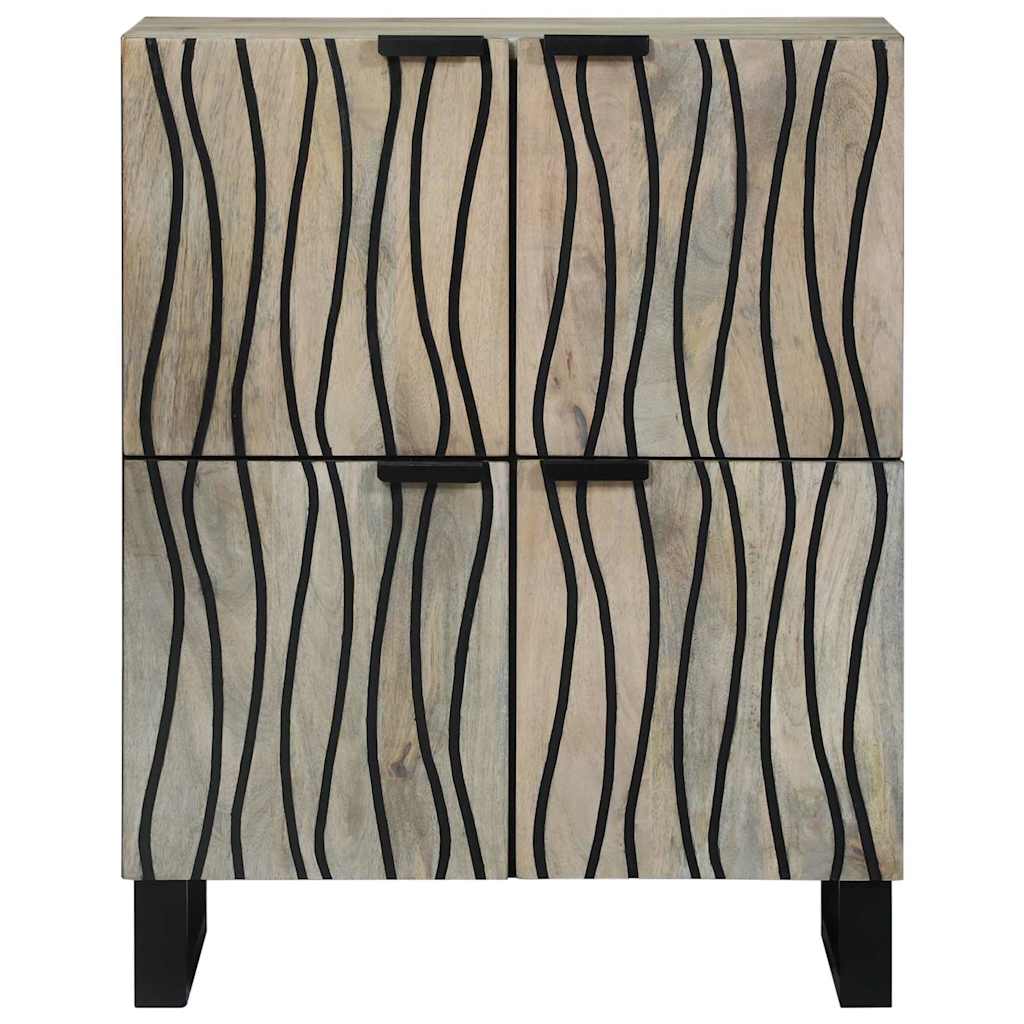 Skåp Vit och Svart 60 x 33.5 x 75 cm