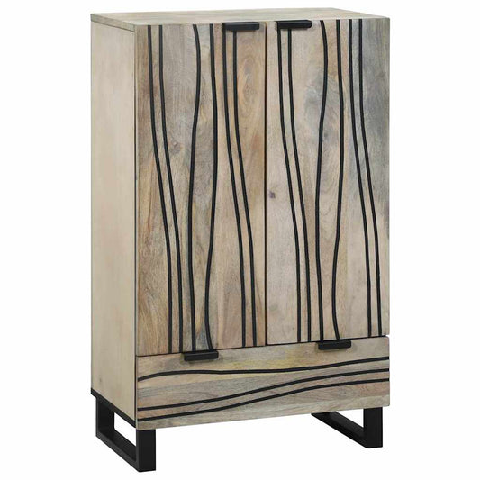 Skåp Vit och Svart 60 x 33.5 x 100 cm