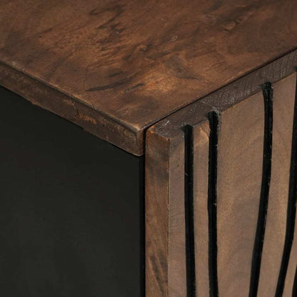 TV-Möbel Trä TV-Bänk med låda Brun 105 x 33 x 46 cm massivt mangoträ