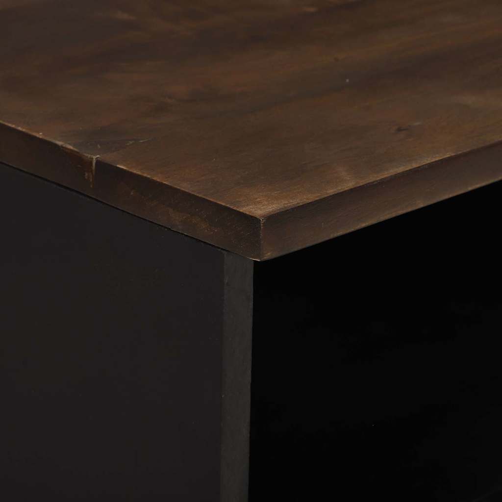 TV-Möbel Trä TV-Bänk med låda Brun 100 x 33 x 46 cm massivt mangoträ